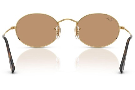 Okulary przeciwsłoneczne Ray-Ban Oval RB3547 001/53 Tiny Złote