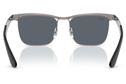 Okulary przeciwsłoneczne Ray-Ban Wayfarer Deluxe RB3875 029/R5 Kwadratowe Srebrne