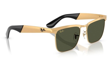 Okulary przeciwsłoneczne Ray-Ban Wayfarer Deluxe RB3875 927633 Kwadratowe Złote
