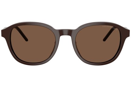 Okulary przeciwsłoneczne Emporio Armani EA4247U 625573 Okrągłe Brązowe