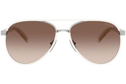 Okulary przeciwsłoneczne Prada PRB57S 23E10S Pilotki (Aviator) Srebrne