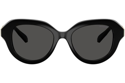 Okulary przeciwsłoneczne Swarovski SK6037 100187 Okrągłe Czarne
