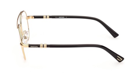 Okulary korekcyjne Diesel DL5390 030 Pilotki (Aviator) Złote