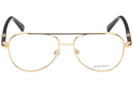 Okulary korekcyjne Diesel DL5390 030 Pilotki (Aviator) Złote