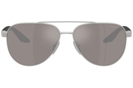 Okulary przeciwsłoneczne Prada Linea Rossa PSA52S 18X80I Pilotki (Aviator) Srebrne