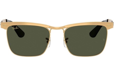 Okulary przeciwsłoneczne Ray-Ban Wayfarer Deluxe RB3875 927633 Kwadratowe Złote