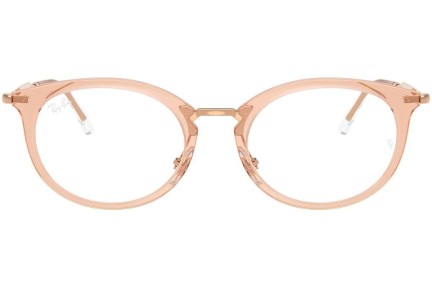 Okulary korekcyjne Ray-Ban RX7255 8124 Okrągłe Różowe