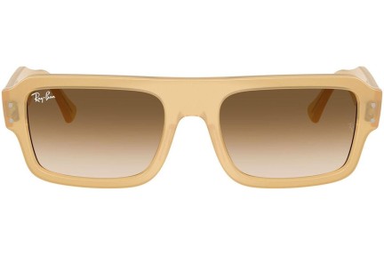 Okulary przeciwsłoneczne Ray-Ban Lukas RB4454 680651 Prostokątne Brązowe
