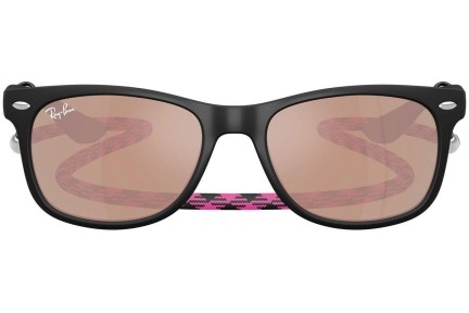 Okulary przeciwsłoneczne Ray-Ban Junior New Wayfarer Junior RJ9052S 70287J Polarized Kwadratowe Czarne