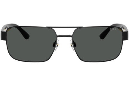 Okulary przeciwsłoneczne Polo Ralph Lauren PH3161 922387 Prostokątne Czarne