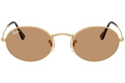 Okulary przeciwsłoneczne Ray-Ban Oval RB3547 001/53 Tiny Złote