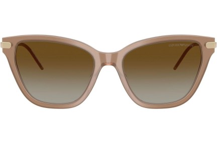 Okulary przeciwsłoneczne Emporio Armani EA4251 6263T5 Polarized Kocie oczy Brązowe