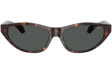 Okulary przeciwsłoneczne Versace VE4491U 108/87 Kocie oczy Havana
