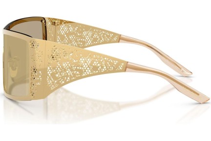 Okulary przeciwsłoneczne Dolce & Gabbana DG2317 02/7I Pojedyncze | Shield Złote