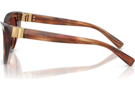 Okulary przeciwsłoneczne Dolce & Gabbana DG4497 322113 Kocie oczy Brązowe