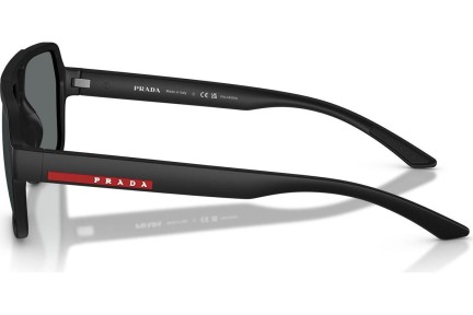 Okulary przeciwsłoneczne Prada Linea Rossa PSA06S DG002G Polarized Kwadratowe Czarne