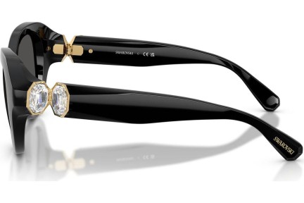 Okulary przeciwsłoneczne Swarovski SK6037 100187 Okrągłe Czarne
