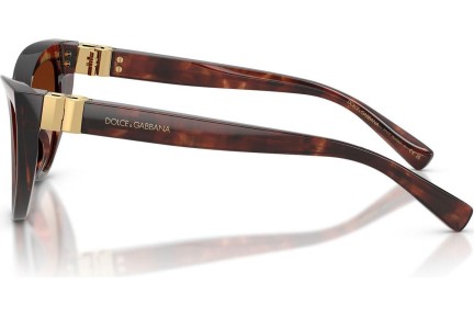 Okulary przeciwsłoneczne Dolce & Gabbana DG4497 322274 Kocie oczy Havana
