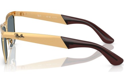 Okulary przeciwsłoneczne Ray-Ban Wayfarer Deluxe RB3875 92763R Polarized Kwadratowe Złote