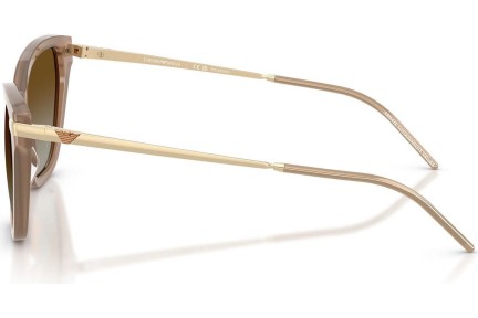 Okulary przeciwsłoneczne Emporio Armani EA4251 6263T5 Polarized Kocie oczy Brązowe