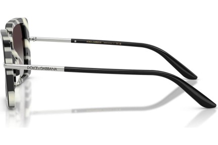 Okulary przeciwsłoneczne Dolce & Gabbana DG4491 33728G Kwadratowe Czarne