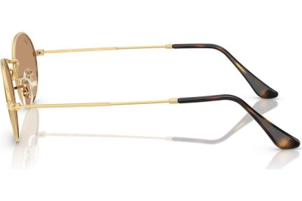Okulary przeciwsłoneczne Ray-Ban Oval RB3547 001/53 Tiny Złote