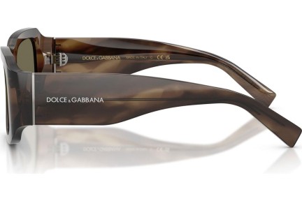 Okulary przeciwsłoneczne Dolce & Gabbana DG4503 3200/3 Prostokątne Brązowe