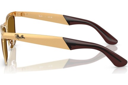 Okulary przeciwsłoneczne Ray-Ban Wayfarer Deluxe RB3875 927631 Kwadratowe Złote