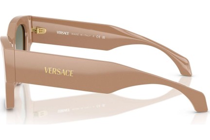 Okulary przeciwsłoneczne Versace VE4492U 55178E Kocie oczy Brązowe