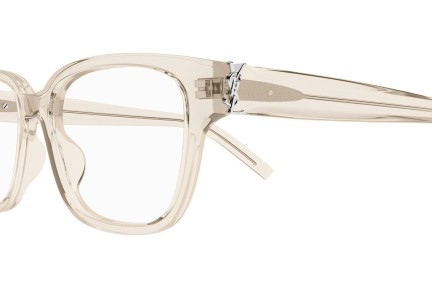 Okulary korekcyjne Saint Laurent SLM150/F 004 Kwadratowe Brązowe