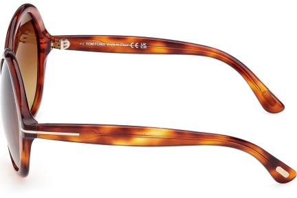 Okulary przeciwsłoneczne Tom Ford Annabelle 02 FT1282 54F Okrągłe Havana