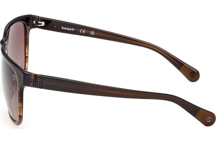 Okulary przeciwsłoneczne Timberland TB00054-H 50H Polarized Kwadratowe Brązowe