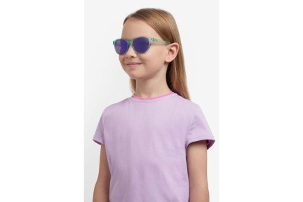 Okulary przeciwsłoneczne Polaroid Junior PLD8066/S WK2/MF Okrągłe Zielone