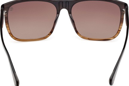 Okulary przeciwsłoneczne Timberland TB00054-H 50H Polarized Kwadratowe Brązowe