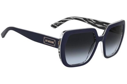 Okulary przeciwsłoneczne Love Moschino MOL082/S 07W/9O Kocie oczy Niebieskie