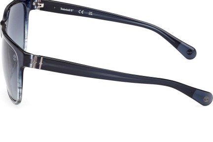 Okulary przeciwsłoneczne Timberland TB00054-H 92D Polarized Kwadratowe Niebieskie