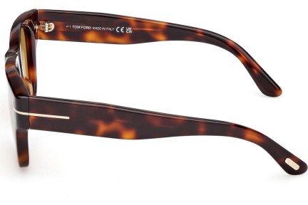 Okulary przeciwsłoneczne Tom Ford FT1280 53E Kwadratowe Havana