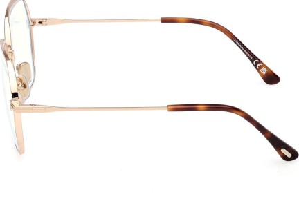 Okulary korekcyjne Tom Ford FT6050-B 028 Kwadratowe Złote