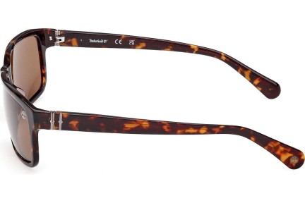 Okulary przeciwsłoneczne Timberland TB00053 52H Polarized Prostokątne Havana
