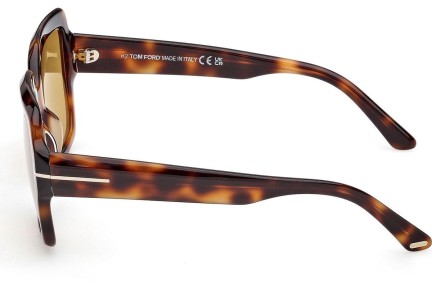 Okulary przeciwsłoneczne Tom Ford Kaya FT1082 53E Kwadratowe Havana