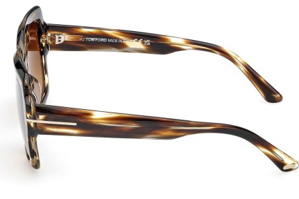 Okulary przeciwsłoneczne Tom Ford Kaya FT1082 55F Kwadratowe Havana