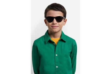 Okulary przeciwsłoneczne Polaroid Junior PLD8066/S 807/M9 Polarized Okrągłe Czarne