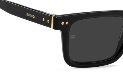 Okulary przeciwsłoneczne Tommy Hilfiger TH85/S 2M2/IR Prostokątne Czarne