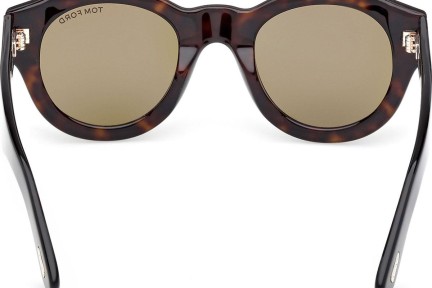 Okulary przeciwsłoneczne Tom Ford Lucinda FT1212 52N Okrągłe Havana