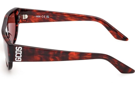 Okulary przeciwsłoneczne GCDS GD0062 54S Kocie oczy Havana