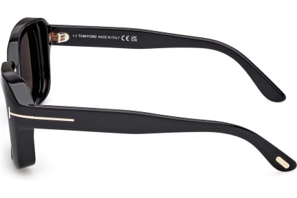 Okulary przeciwsłoneczne Tom Ford Natalia 02 FT1283 01A Kwadratowe Czarne