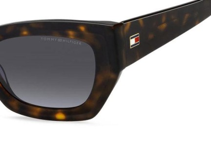 Okulary przeciwsłoneczne Tommy Hilfiger TH2254/S 086/GB Kocie oczy Havana