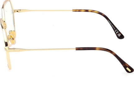 Okulary korekcyjne Tom Ford FT6050-B 030 Kwadratowe Złote