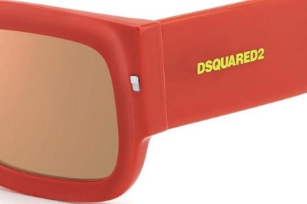 Okulary przeciwsłoneczne Dsquared2 D20089/S/SE 1N5/0J Kwadratowe Czerwone