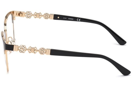 Okulary korekcyjne Guess GU2833 002 Kocie oczy Złote